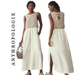 NWT Anthropologie The Thea Sleeveless Twofer Maxi Dress - Size M